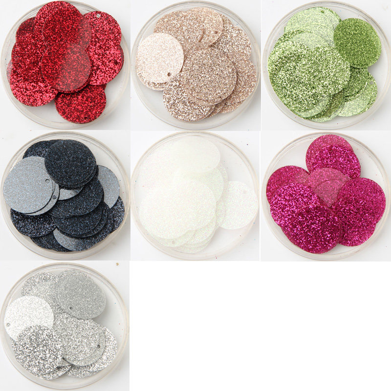 Flash bright sheet 20mm side holes bright sheet 40 pieces left and right bead sheet clothing accessories dance dress wedding dress