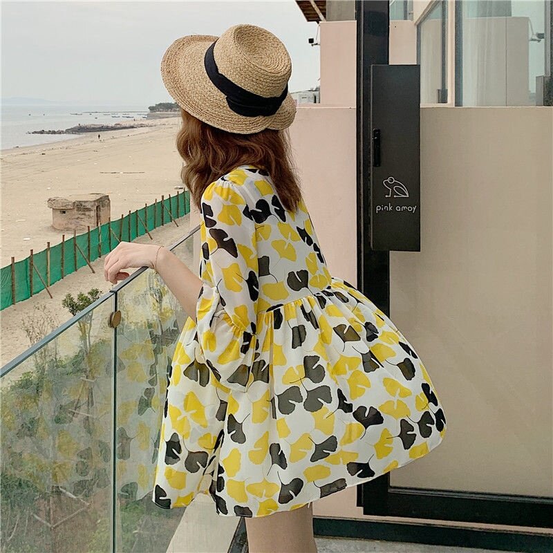 Shade A Character Middle Sleeve Blouses Woman Loose Pompon Super Fairy Horn Cuff Increased Code Snowspun Doll Clothes in Long Edition