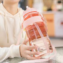 One day drinking water Quantity Cups Reduction of Hypertrophy Kettle Water Cup Female large capacity Summer with ml with scale minimis transparent