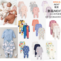 Spot UK NEXT Autumn winter baby long sleeve pure cotton one-piece clothes Harvest men and women baby buns foot pyjamas climbing clothes