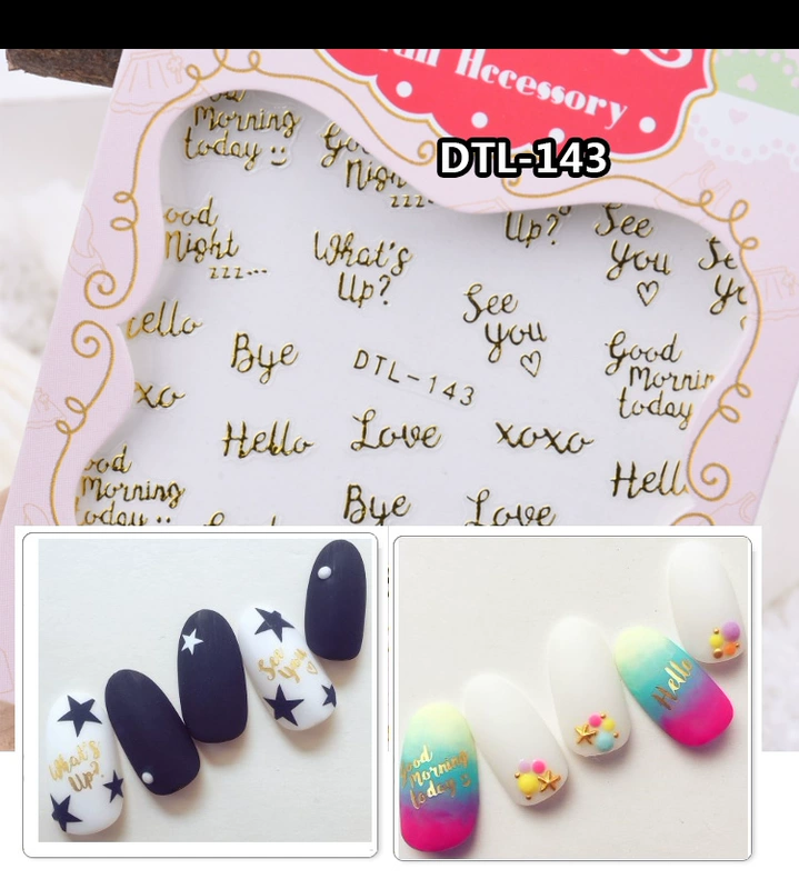 Nail Art 3D Sticker Nail Decal Trang trí Làm móng Trang sức DIY Nail Ba Lan Dính Thư Cartoon Sticker Sticker - Sơn móng tay / Móng tay và móng chân