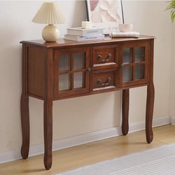 Solid Wood Sideboard Storage Tea Cabinet Foyer Entryway Cabinet Simple Living Room Decorative Cabinet Against the Wall Long Table