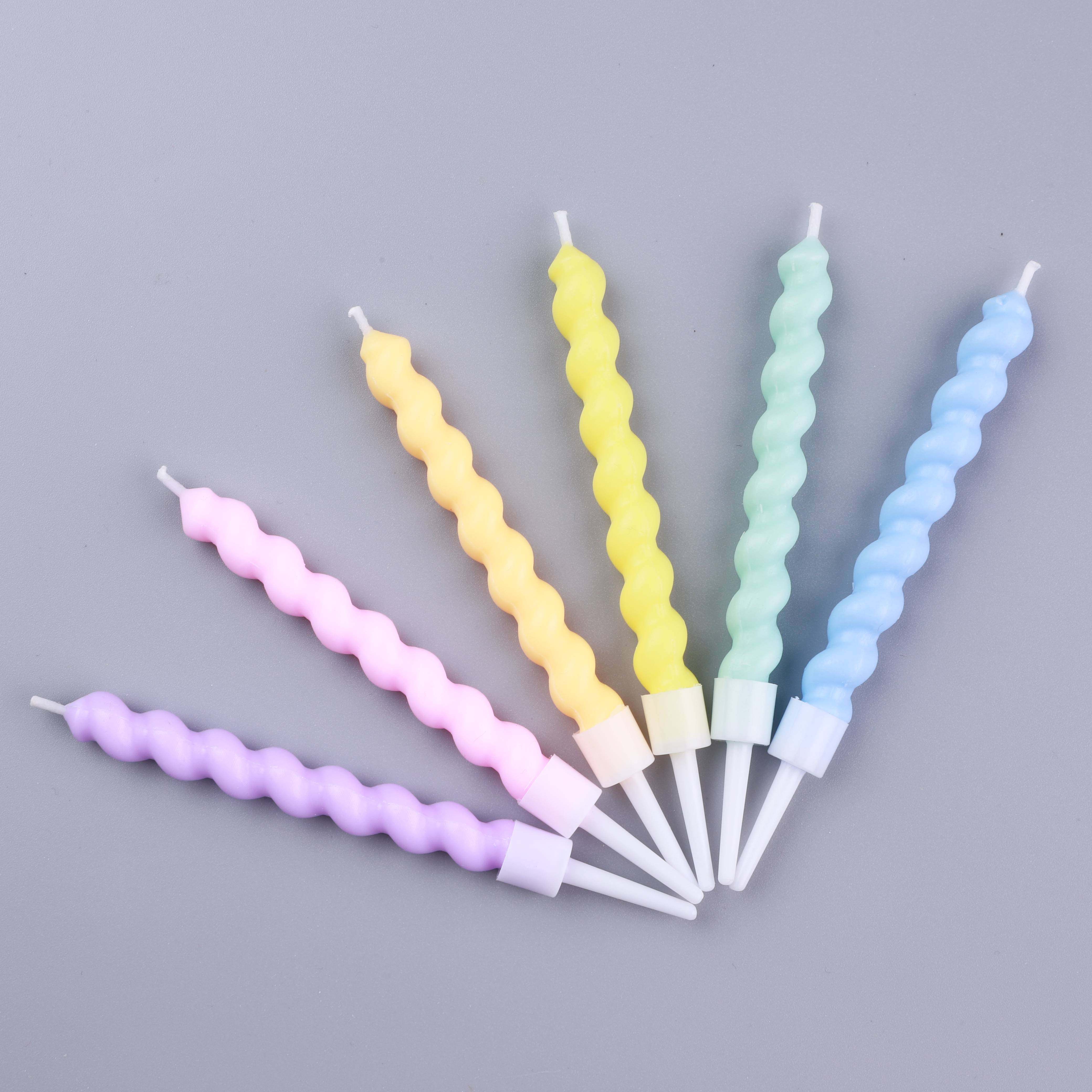 Milk Oil Color Twist Twist Rotating Candle Birthday Cake Candle-Taobao