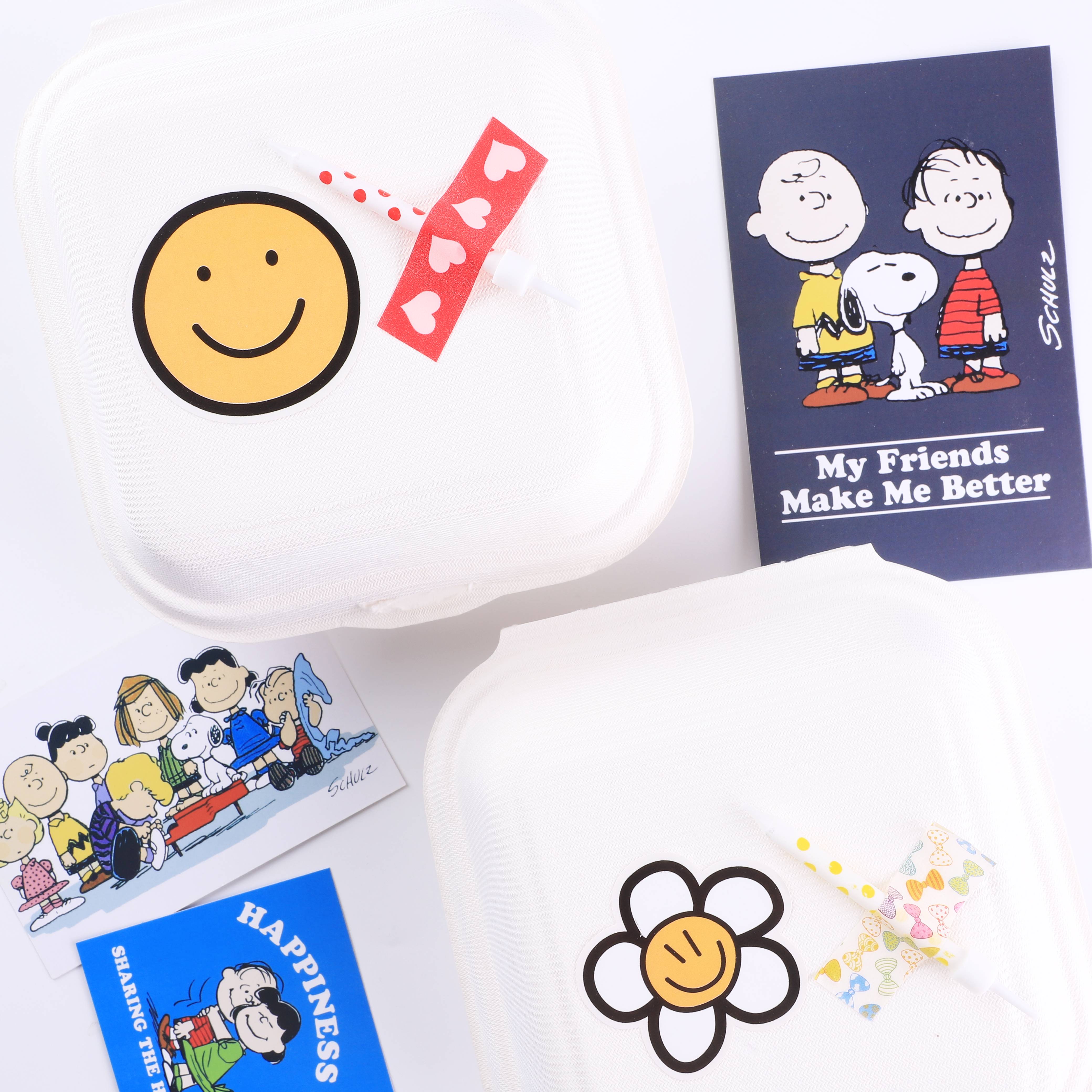 ins Smiley Cherry sunflower sticker bag baking decoration hand account sticker