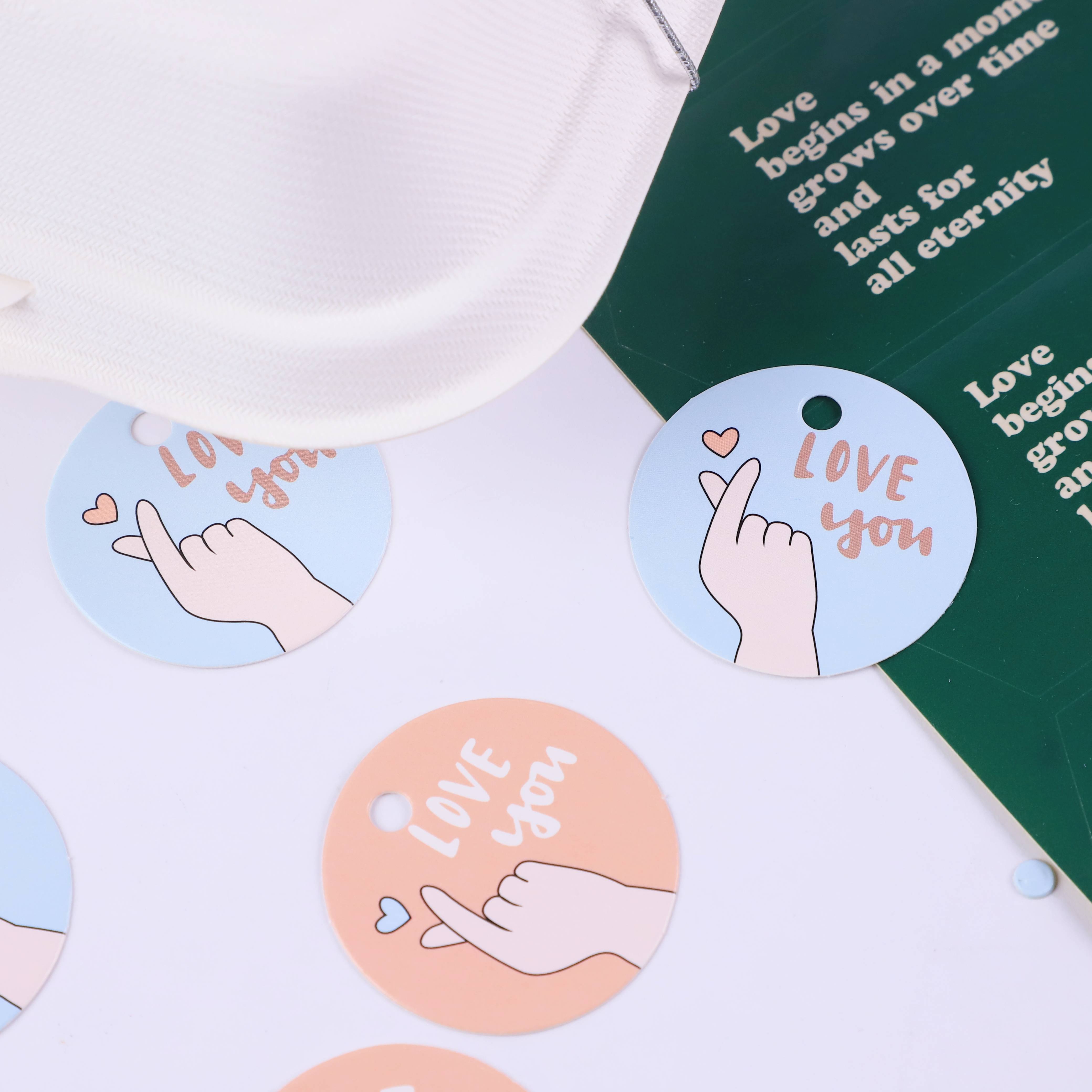 Little Papermaker Valentine's Day LOVE You tag gift wrap decoration tag listing