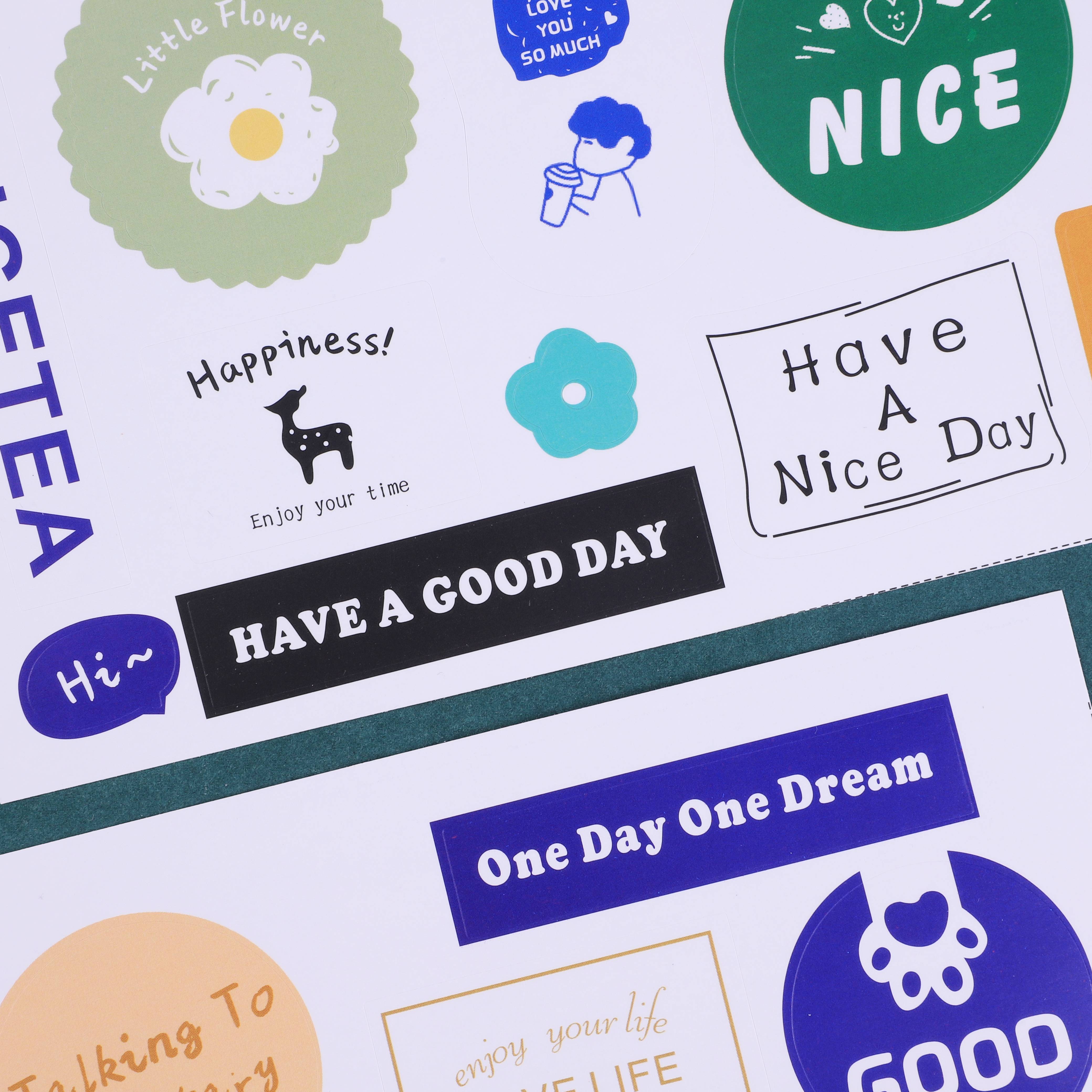 Small paper artisan INS hand-painted minimalist cake sweet milk tea juice drinks Biscuits Baking Packaging Decorative Stickers-Taobao