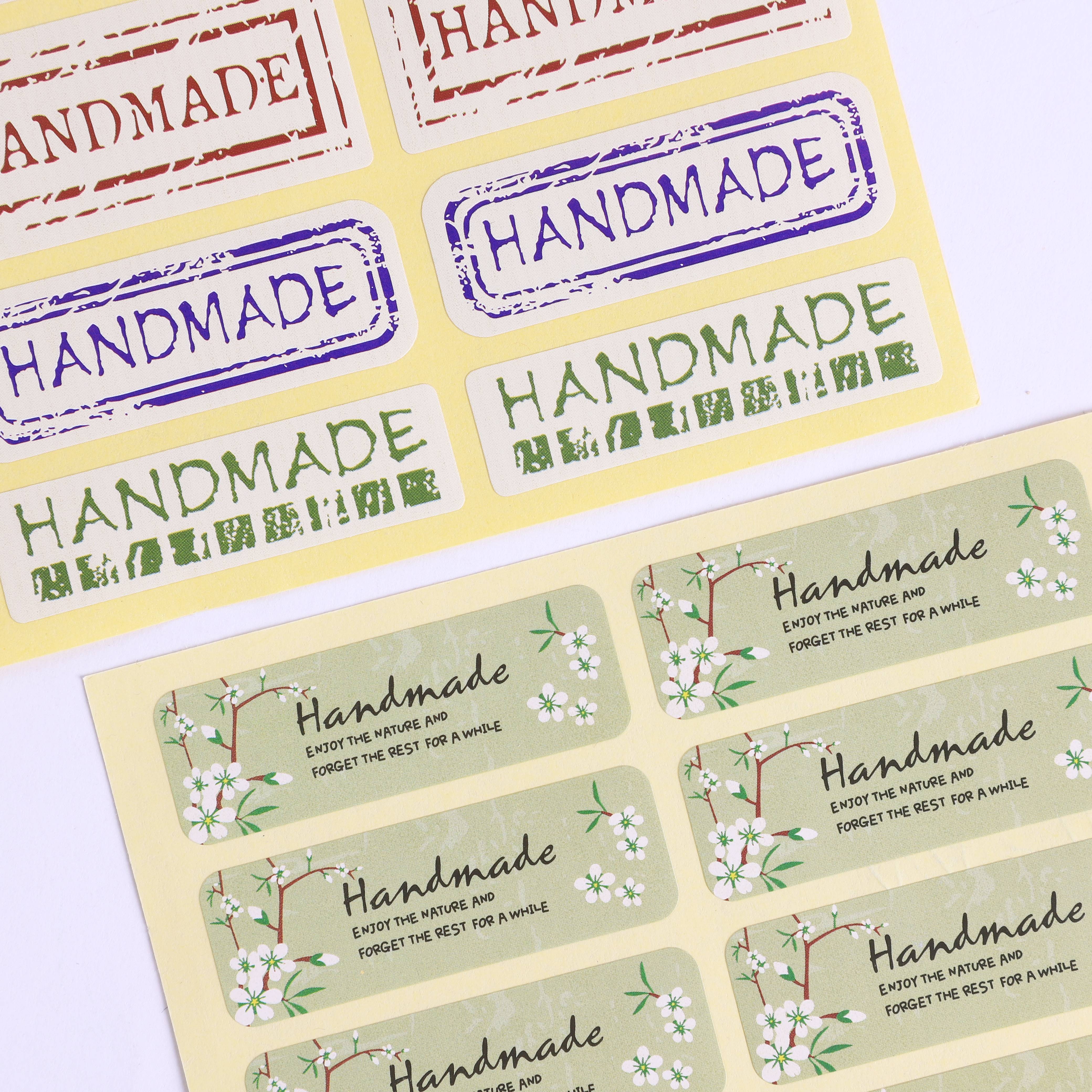 Retro HAND MADE sticker baking package decorative sealing sticker