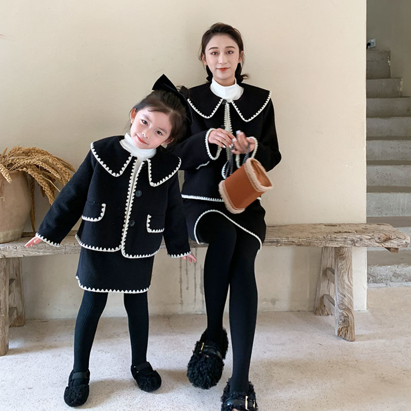 Next Music pro-Zika suit 2021 new wave Winter Baiyear to wear the mother and women's fur, red two sets