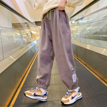 Next Music Girl Shake Grain Suede Gvet Pants CUHK Kid Autumn Winter Clothing Loose Sports Pants Children Bunches Pants