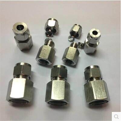 Stainless steel 304 internal thread clamping sleeve joint stainless steel pressure meter joint internal wire straight cutting sleeve joint