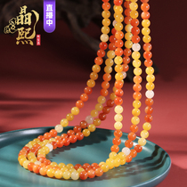 Natural gold silk jade multi-circle bracelet bracelet necklace women live second welfare