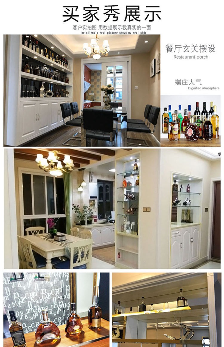 Nhà cao cấp mô phỏng trang trí tủ rượu trang trí đồ trang trí phòng khách hiên quầy bar trang trí nội thất sáng tạo chai rượu mẫu tủ trang trí phòng khách đẹp