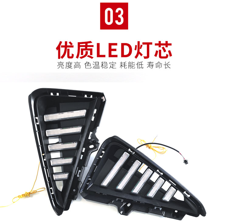 Suitable for 21-25 Models of Geely Binyue, Modified Led Daytime Running Lights, Special Front Fog Lights, Decorative Lights