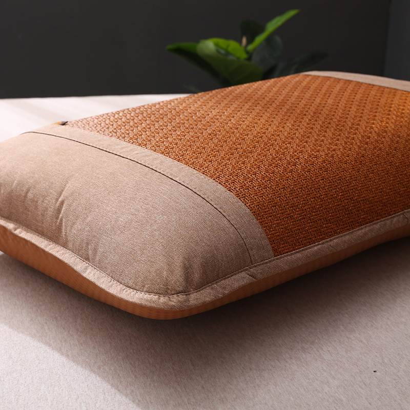 Old carpenter Mat Pillow Headgear Summer Cool Mat Pillowcase Single Pillow Mat Pair pair with single men's high-end thickened double