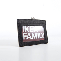 Craft leather card package bank card work permit chest card sleeve wallet ultra-thin men and women custom LOGO