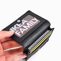 First layer cowhide business card bag card holder card bag small wallet bank card holder card book Mens Womens gift customization