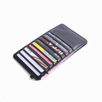 First layer cowhide long multi card bit card bag tanning skin bank card holder couple card clip male woman wallet bag