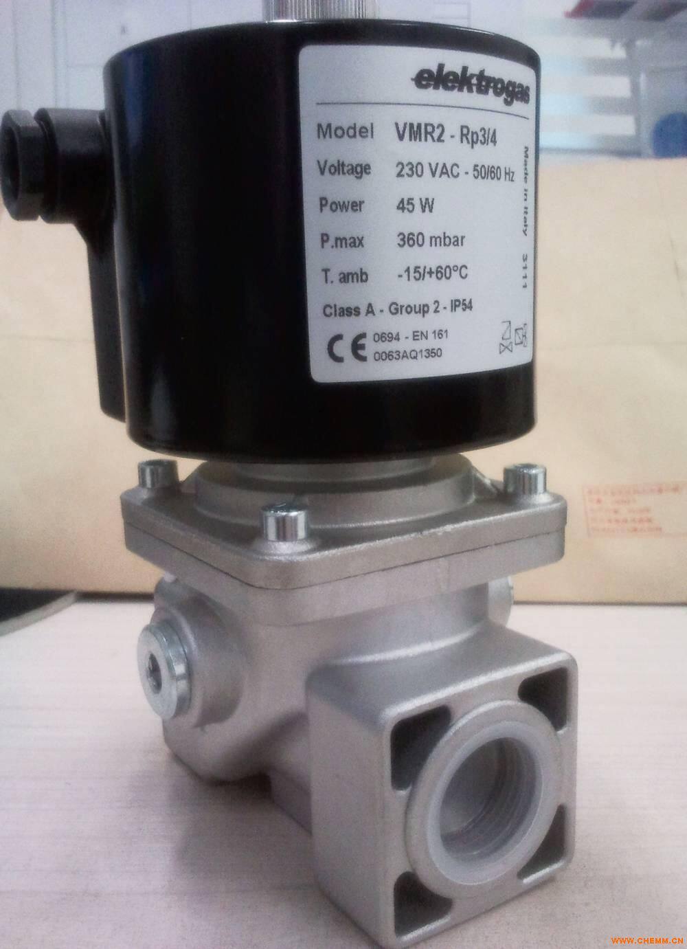 Italian Elektrogas solenoid valve for quick opening and closing solenoid valve