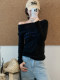 [Special Clearance] Off-The-Shoulder Knit Sweater for Women, New Autumn Style, Soft and Comfortable, Slim Fit, Short Style