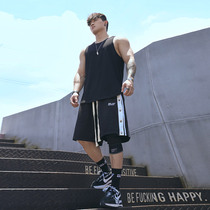 Mens short sleeve 2020 new waistless sleeveless vest loose casual quick-drying fitness sports training blouse T-shirt