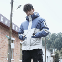 BLUESFLY Original Mid-Length Sports Down Clothing Warm Thickening Fitness Jacket Lian Hat Lightweight Long Sleeve Cardiff