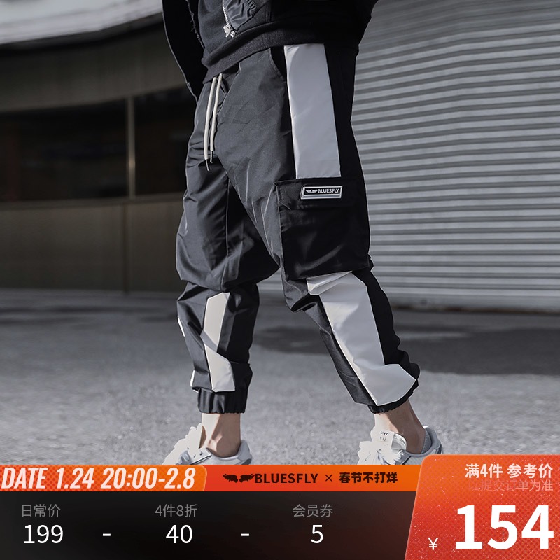 BLUESFLY original tooling version loose sports pants fitness leisure wear-resistant autumn and winter warm windproof pants