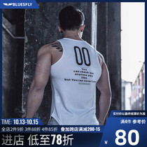 BLUESFLY mens quick-drying sleeveless fitness vest high-bounce tight sports fitness clothing equipment training T-shirt