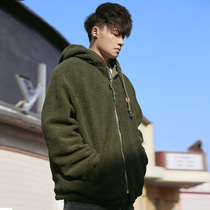 BLUESFLY original lamb cotton loose large coat with two sides wearing warm jacket sports blouse for autumn and winter training windproof