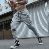 BLUESFLY Lace Bunch Foot Loose Sport Fitness Pants Training Fitness Pants Men Autumn Winter Casual Pants Tide