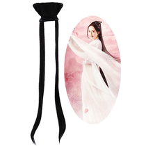 Sansheng III ten li peach blossom white light wig bag ancient costume new fairy princess ancient style horn twist