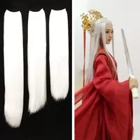 Парики костюма белой формы ряд волос Hanfu Новый древний стиль высокий температурный