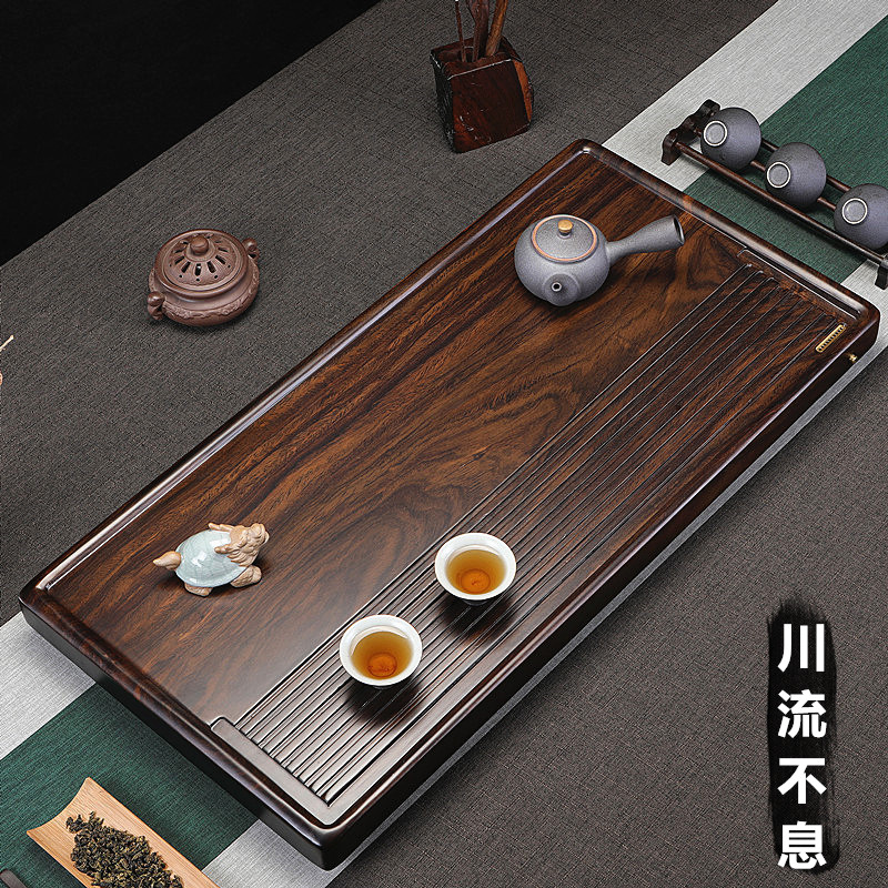 Whole Black Sandalwood Tea Tray Home Solid Wood Teatai Tea Sea Log Drain Type Kongfu Tea With Size number