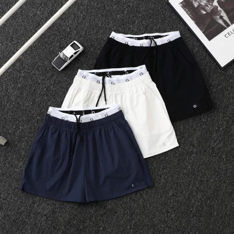 North American Brand a Fake Two-Piece Double-Waist Embroidered Logo Sports Shorts, Loose, Breathable, Comfortable, Three-Quarter Casual Shorts North American Brand a Fake Two-Piece Double-Waist Embroidered Logo Sports Shorts, Loose, Breathable, Comfortable, Three-Quarter Casual Shorts