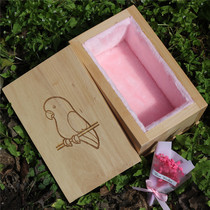 All kinds of solid wood small pet coffin bird coffin parrot coffin hamster coffin custom burial small animal