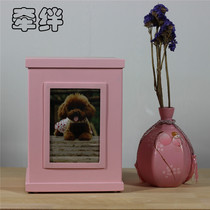 Tie pet storage memorial urn Cat dog death placement urn 6 inch photo miss home