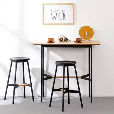 American retro art bar bar chair household small apartment iron table and chair combination industrial style design bar high foot