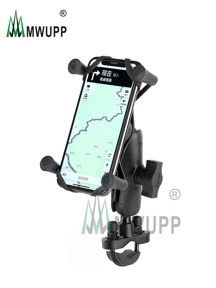Locomotive phone frame Apple charging mobile phone rack full metal cross riding X mobile phone navigation bracket MWUPP five
