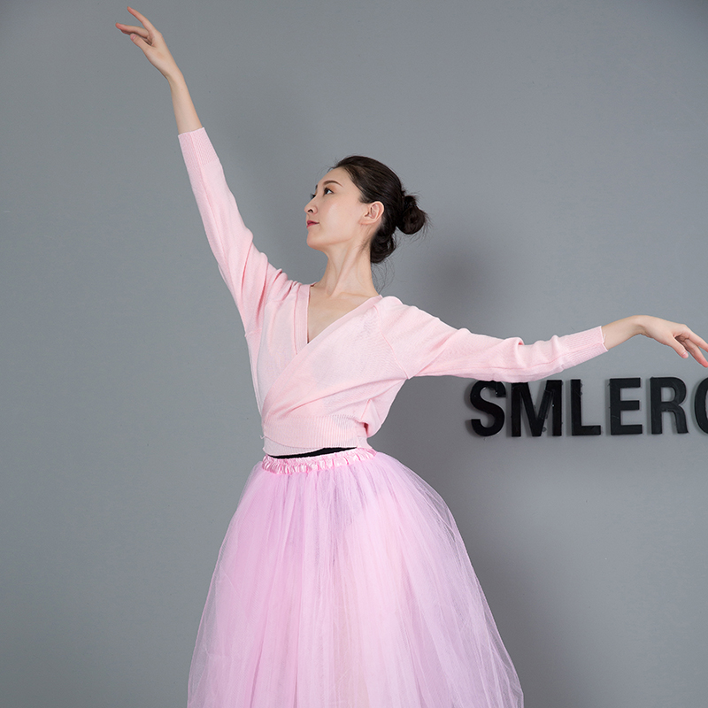 Dance rehearsace for women's sweater adult children ballet dresses long sleeve cardiovert warm blouses The Beatles fall winter ladies