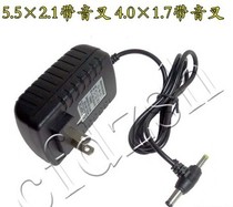 Switching Power Supply adapter 12V foot 2A dual plug 5 5*2 1 with a tuning fork 4 0*1 7