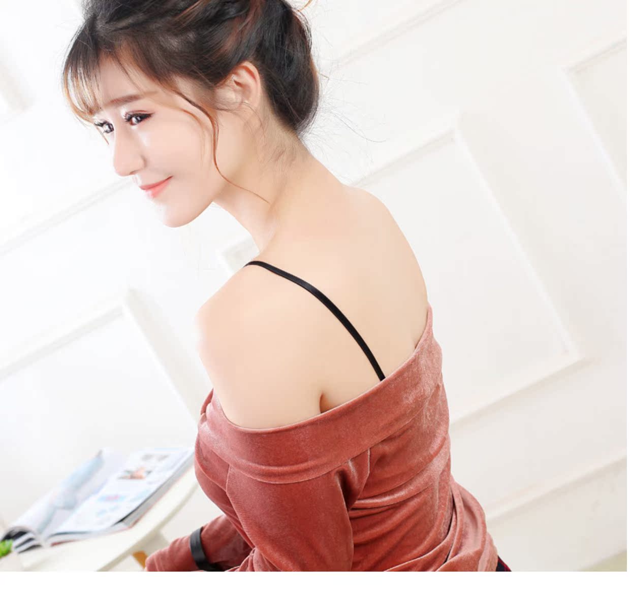 [Mua 2 tặng 1] cổ áo từ 6MM băng thông tốt móc gợi cảm ống hoang dã hàng đầu màu đen mỏng dây đeo vai áo ngực với thắt lưng đồ lót dây áo trong
