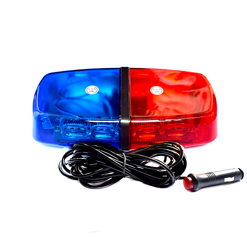 Super bright lightning suction cup burst flash light car strong magnetic ceiling short row police light project car LED open lane warning light