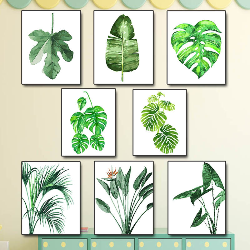 Digital oil painting diy hand-painted paint set living room dining room creative couple plant flower leaf small fresh