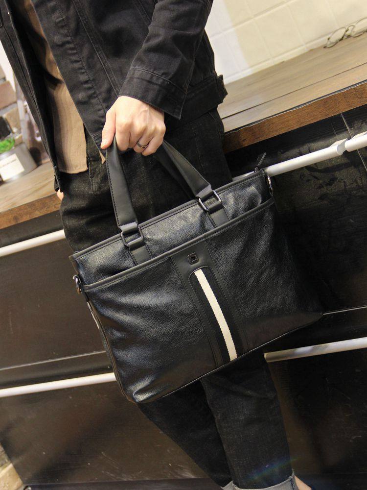 New cowhide men's bag shoulder crossbody bag handbag cross section leather business briefcase casual men's bag tide