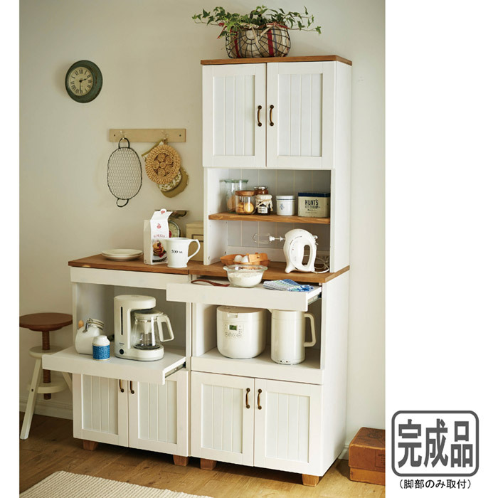 Japanese-Style Solid Wood Sideboard Tea Cabinet Cupboard Kitchen Storage Cabinet Microwave Oven Glass Door Simple Modern Combination Cabinet
