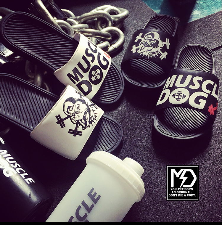 MuscleDog Cơ Bắp Dog MD Bắt Nạt Dog Head Thể Thao Kéo Non-slip Nam Không Thấm Nước của Dép Bãi Biển Giày Thủy Triều Thương Hiệu dép chính hãng