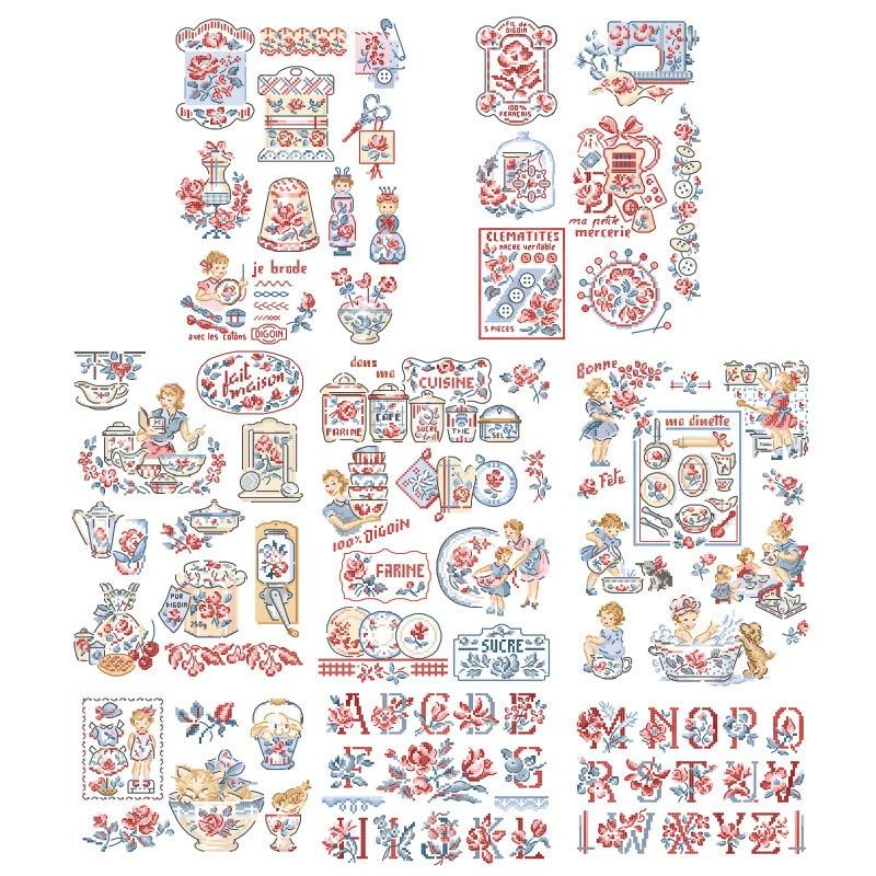 Cross stitch drawings redrawn source file LBP－Great story of a woman