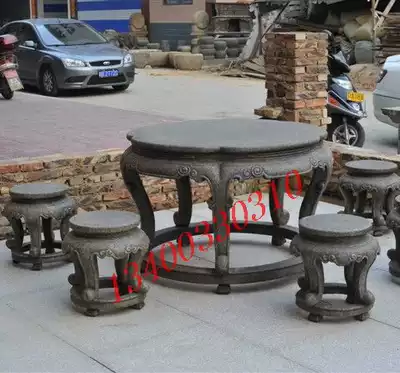 Stone table Garden stone stool Garden Marble Outdoor tea table Outdoor stone table Household table Garden tea table Stone chair