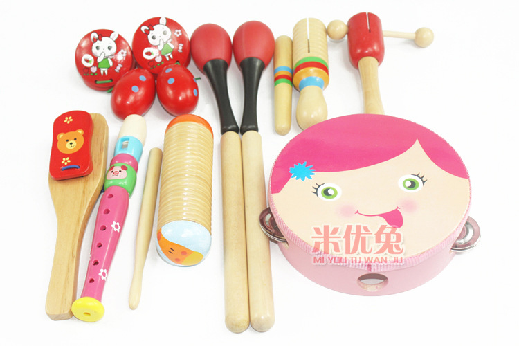 Nhạc cụ Orff mới 16 bài nhạc thiếu nhi Nhạc cụ hỗ trợ dạy học bằng gỗ Bộ đồ chơi âm nhạc đồ chơi âm nhạc cho bé