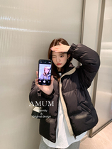 ◆AMUM Maternity Wear◆Meteorite Latte~Short Color Block Jacket Winter Thickened Loose Down Jacket