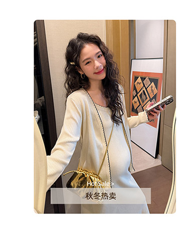 ◆AMUM孕妇装◆孕妈穿搭~不显怀复古压褶洋气夏装宽松吊带连衣裙 — 2